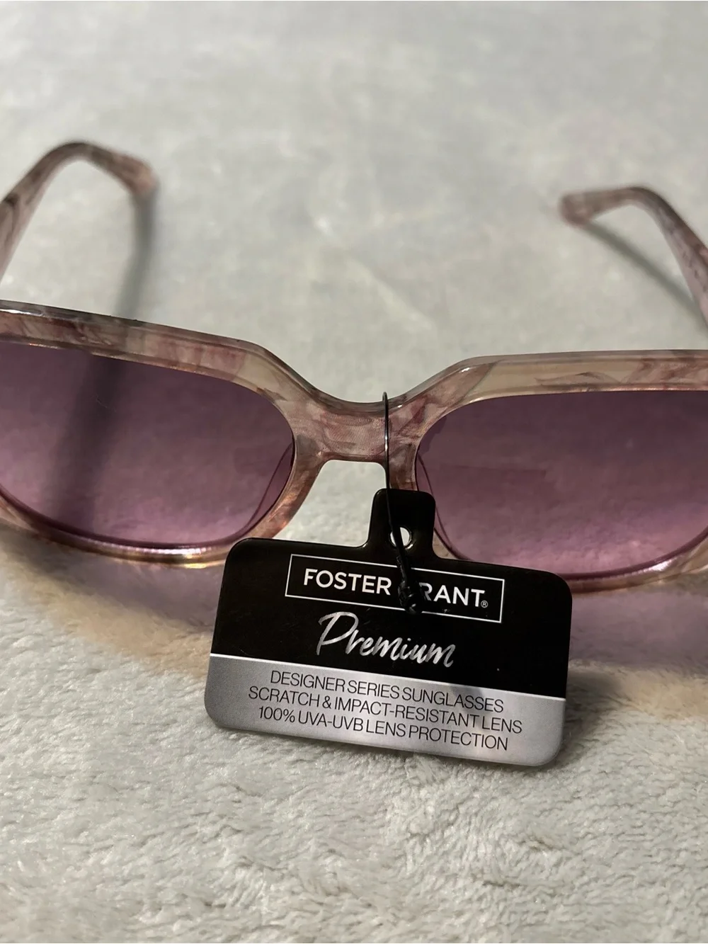 Foster Grant Marble Square Fashion Sunglasses 10269827.FWM, Women’s, P08 Premium